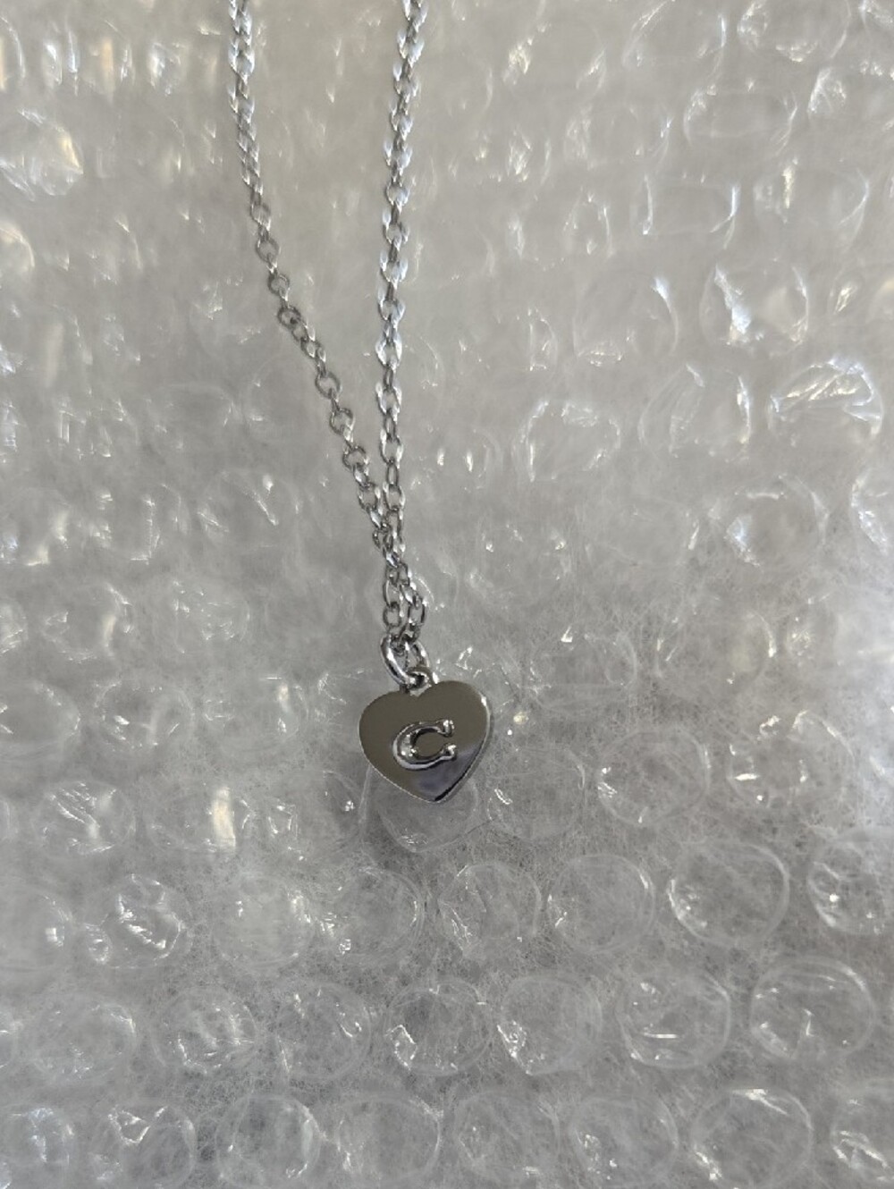 Coach Silver Heart Pendant Necklace - Picture 3 of 5